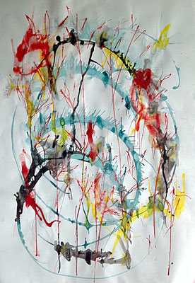 Sans titre 7, Technique mixte  70x100 cm, 2018