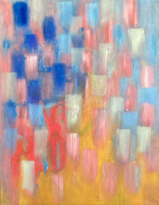 Sans titre- Technique mixte sur toile, 130x97 cm