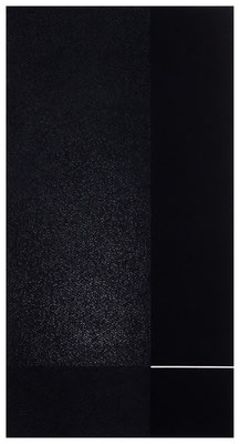 Donkere Verlatenheid #27, Alkyd en houtskool op papier, 49 x 26 cm (2020)