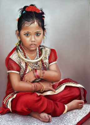 Rouge innocence 60 x 80 cm