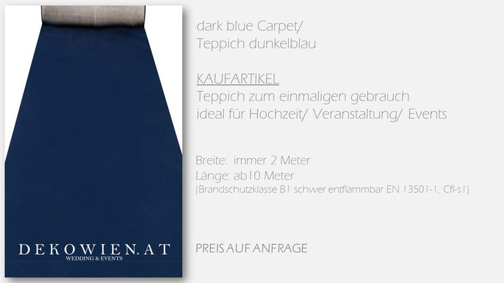 darke blue Wedding Carpet/ dunkelblau Hochzeit Teppich DEKOWIEN.AT