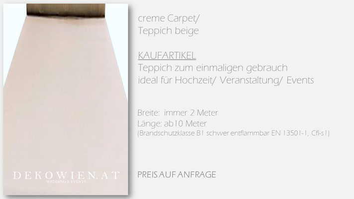 ivory Wedding Carpet/ beige Hochzeit Teppich/ DEKOWIEN.AT