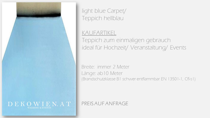 light blue Wedding Carpet/ hellblau Hochzeit Teppich/ DEKOWIEN.AT