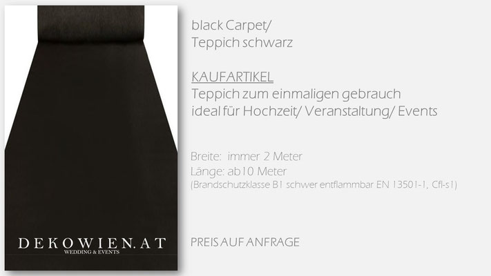 black Wedding Carpet/ schwarz Hochzeit Teppich DEKOWIEN.AT