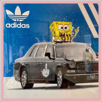 Sponge Bob - adidas - Stencil Art - raum für zeitgenoessische kunst Nuernberg