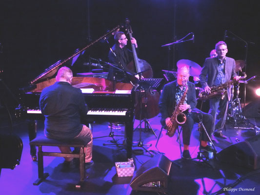 Scott Hamilton & Michael Cheret quintet, Festival Jazz360, samedi 30 mai 2026, le Chai des Arts, Camblanes-et-Meynac. Photographie : Philippe Desmond