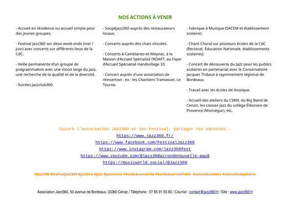 Projet associatif Jazz360 2026-2029, page 2