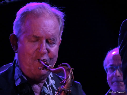 Scott Hamilton, Michael Cheret quintet, Festival Jazz360, samedi 30 mai 2026, le Chai des Arts, Camblanes-et-Meynac. Photographie : Philippe Desmond