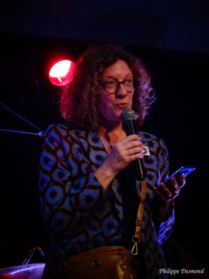 Mathilde Geffard, co-présidente Jazz360 > Jean-Marie Ecay trio Festival Jazz360. Cambes samedi 30 mai 2026. Photographie : Philippe Desmond