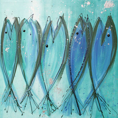 Fishes 80x80 cm