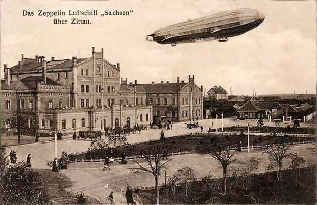 Zeppelin "Sachsen" über Zittau
