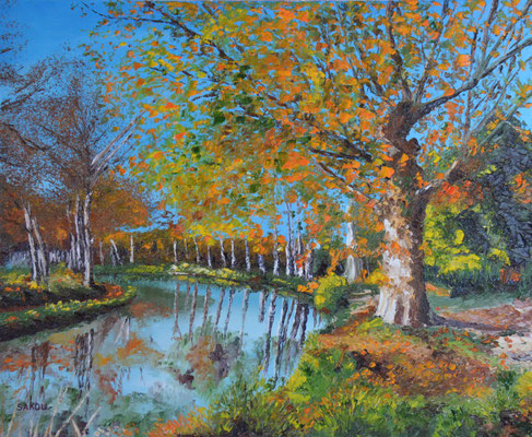 Canal du Midi - 61x50 cm - SKOBFR9F12 - Disponible