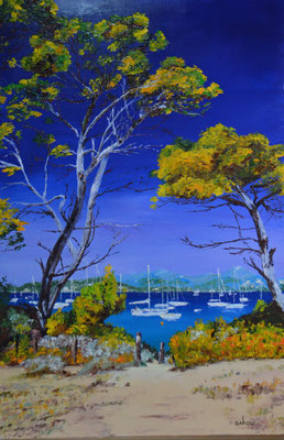 Porquerolles, le sentier de la plage -  81x54 cm - SKOPRV26M25 - Indisponible 
