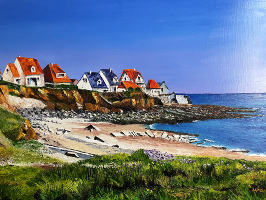 Village côtier - 92x60 cm - SKOMBM11M30 - Disponible