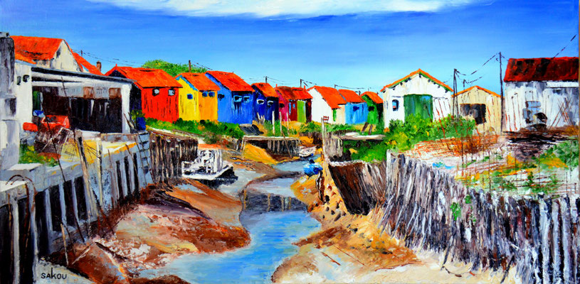 La Tremblade, chantier ostréicole - 120x60 cm - SOAR126 - Indisponible