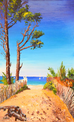 Plage de La Couarde - 61x38 cm - SKOAQT13M12 - Disponible