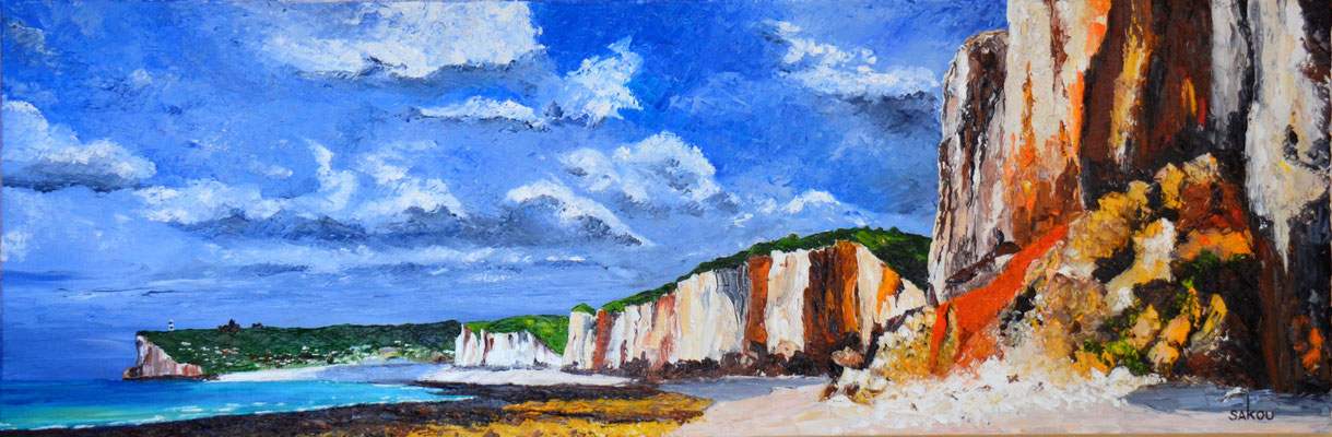Falaise de la cote d'Opâle - 120x40 cm - SKOCAO5R124 - Disponible