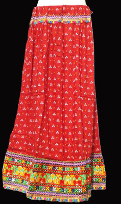 Jupe Raj Tradi Rouge