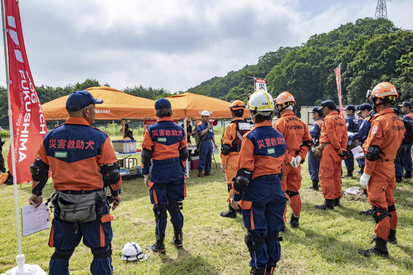救助機関本部・救助犬チームともにブラインド捜索