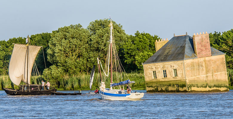 Débord de Loire NANTES Parade de bateaux typiques et anciens
