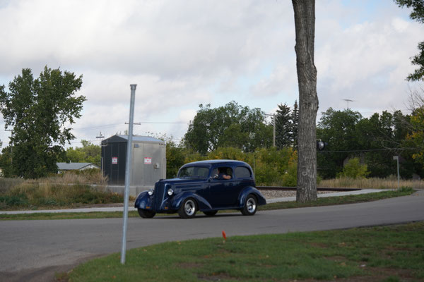 Verkehr in einem kleinen Ort in Saskatchewan