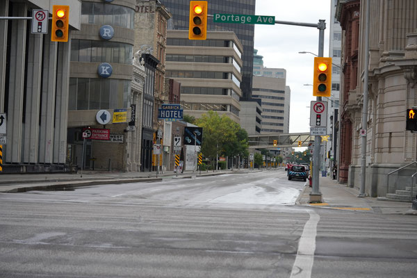 Leere Straßen in Winnipeg, Downtown
