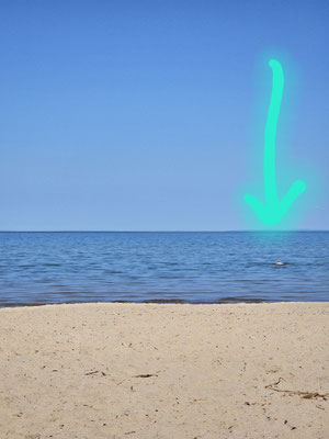 Northwind Beach, Manni allein in der Georgian Bay