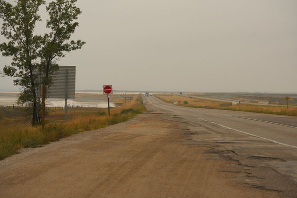 Salzablagerung in Chaplin, Saskatchewan