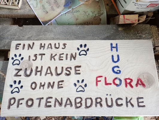 Schild für Flora und Hugo