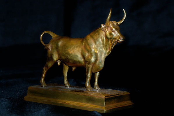 Bronze animalier taureau fabrication artisanale Lumibronze