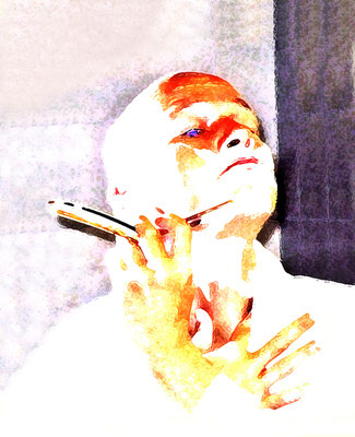 Rasur, 60x70cm, Digitalbild