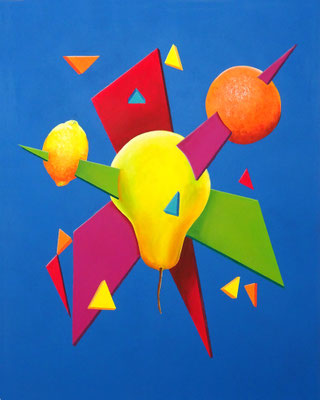 Birnenkosmos, 80x100cm, Acryl auf Leinwand