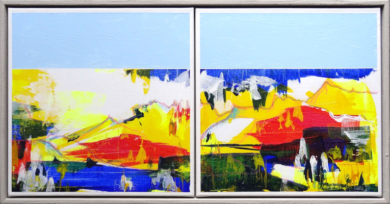 BergLand, 100x50cm, Acryl auf Leinwand, gespachtelt