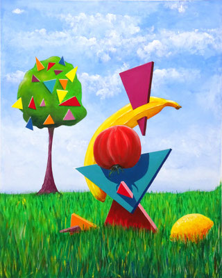 LandArt, 80x100cm,  Acryl auf Leinwand