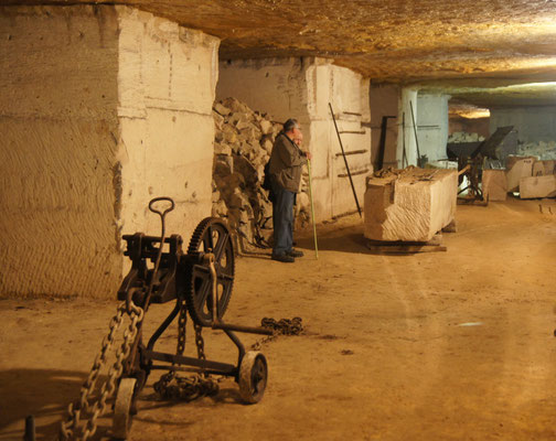 A l'intérieur de la carrière