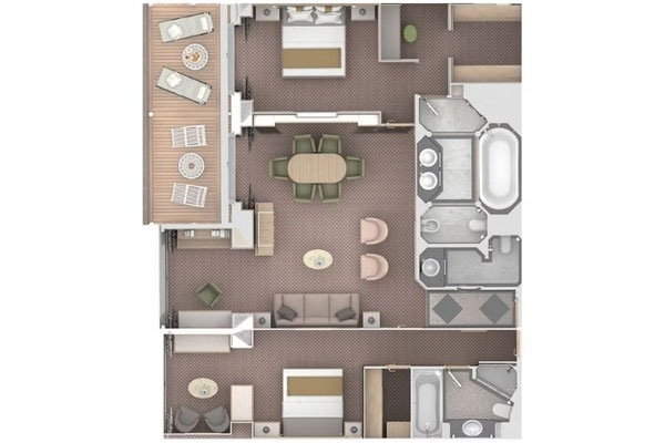 Silversea Silver Dawn Owner's Suite Grundriss