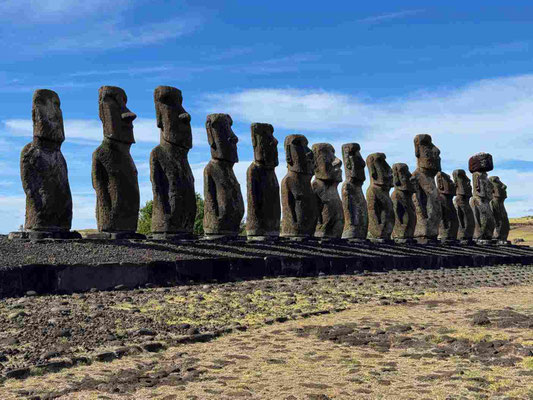 Moai Statuen auf der Osterinsel
