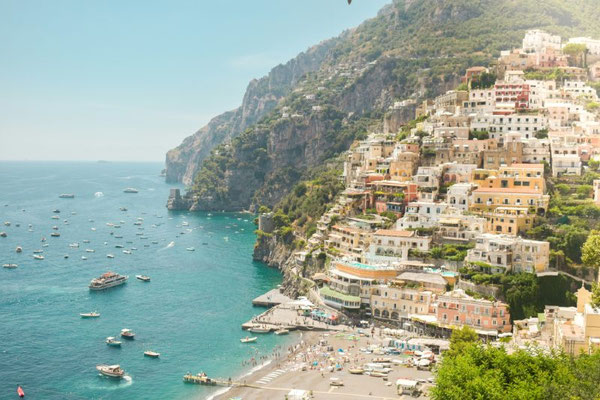 Küste in Positano in Italien