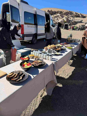 Ein Picknick bei den El Tatio Geysiren