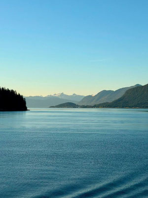 Blick auf eine Bucht in Wrangell in Alaska