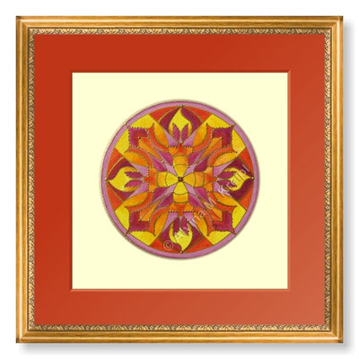 <b>Geburtsmandala</b>  <p>&nbsp;</p>Mandala ø 15 cm, Rahmen 30 x 30 cm mit Passepartout<p>&nbsp;</p><small>Bilderrahmen © dred2010 - Fotolia.com </small>