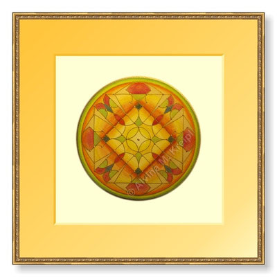 <b>Geburtsmandala</b>  <p>&nbsp;</p> Mandala ø 15 cm, Rahmen 30 x 30 cm mit Passepartout<p>&nbsp;</p><small>Bilderrahmen © dred2010 - Fotolia.com </small>