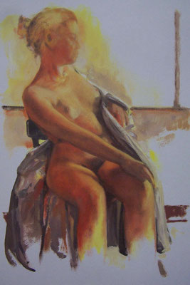 Corps, huile sur papier canson 65 x 50 cm 