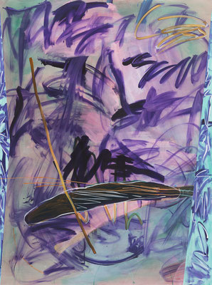 OT (lot of purple), 2018, acrylic on canvas, 200 x 150 cm