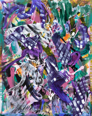 RE1 (Unicorner), 2020, acrylic on canvas, 190 x 150 cm