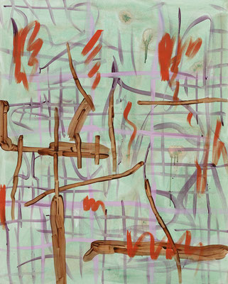 K%0DM, 2021, acrylic on canvas, 125x100 cm