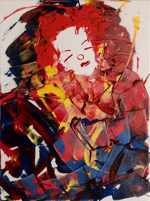 Harlekin oder Clowndasein, 60x80 cm