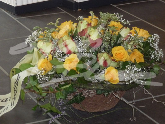 Trauergesteck Gelb Einfach Blume