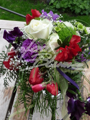 Bunter Brautstrauss Einfach Blume
