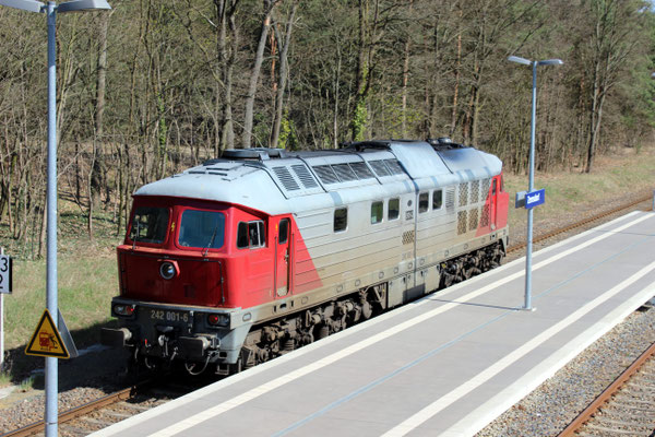 08.04.2016: Lok 242 001 der EKO Stahlwerke Eisenhüttenstadt